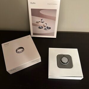 Oura Black and Silver Ring